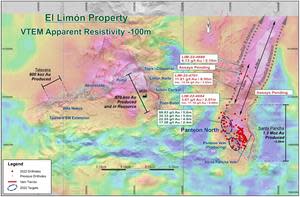 El Limon Property - VTEM Apparent Resistivity