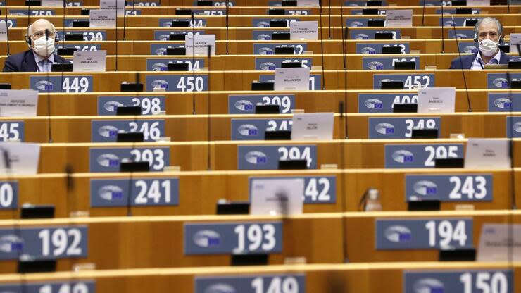 Die Verwaltung des EU-Parlaments arbeitet nur noch mit einer Notbesetzung. Foto: dpa