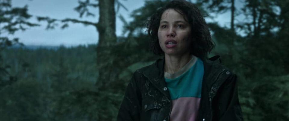 Jurnee Smollett plays Hannah in the Netflix thriller “Lou” and is the film’s executive producer. (Credit: Netflix © 2022)