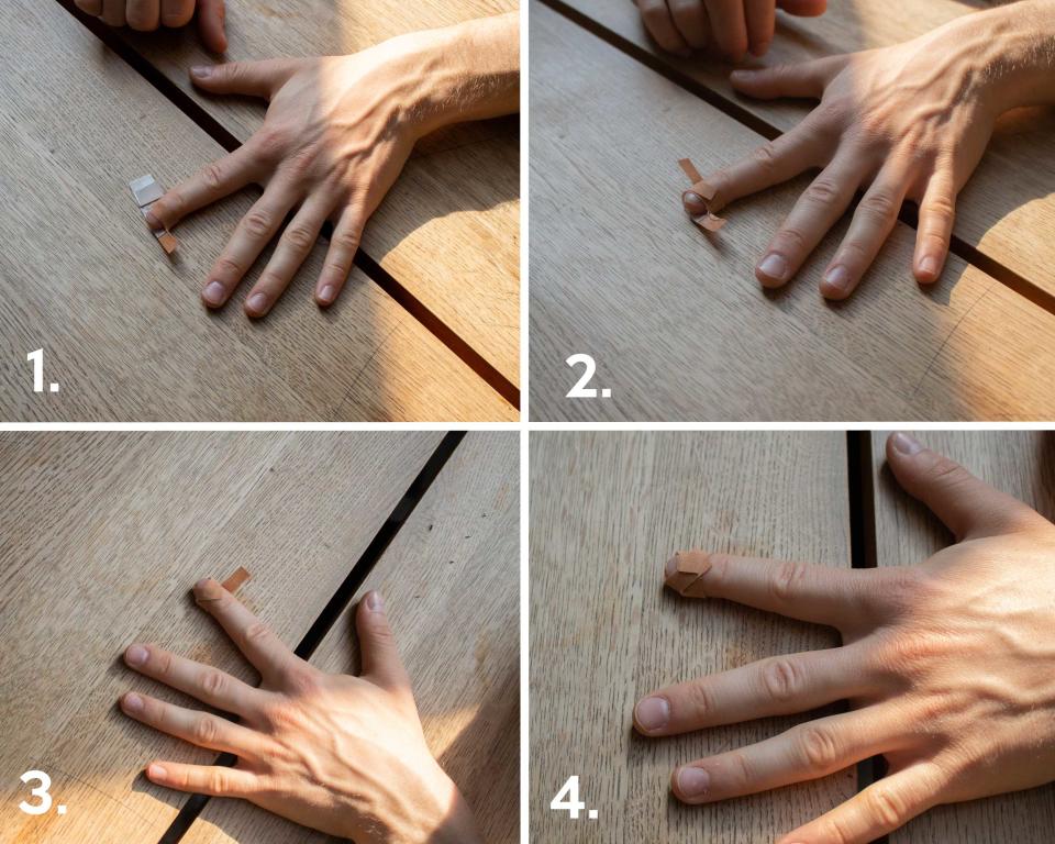 Durch die vierfache Fixierung hat man weiterhin die Möglichkeit, den Finger zu bewegen! (Bild: Yahoo)