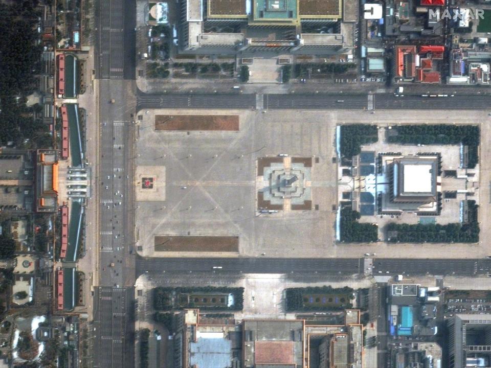 satellite images tiananmen square coronavirus