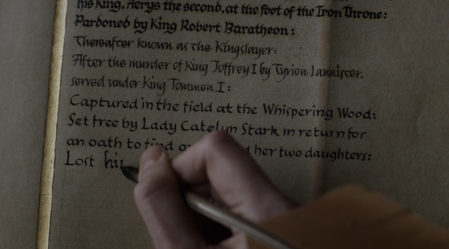 Amazing Brienne Writing Meme Comes Out of 'Game of Thrones' Finale