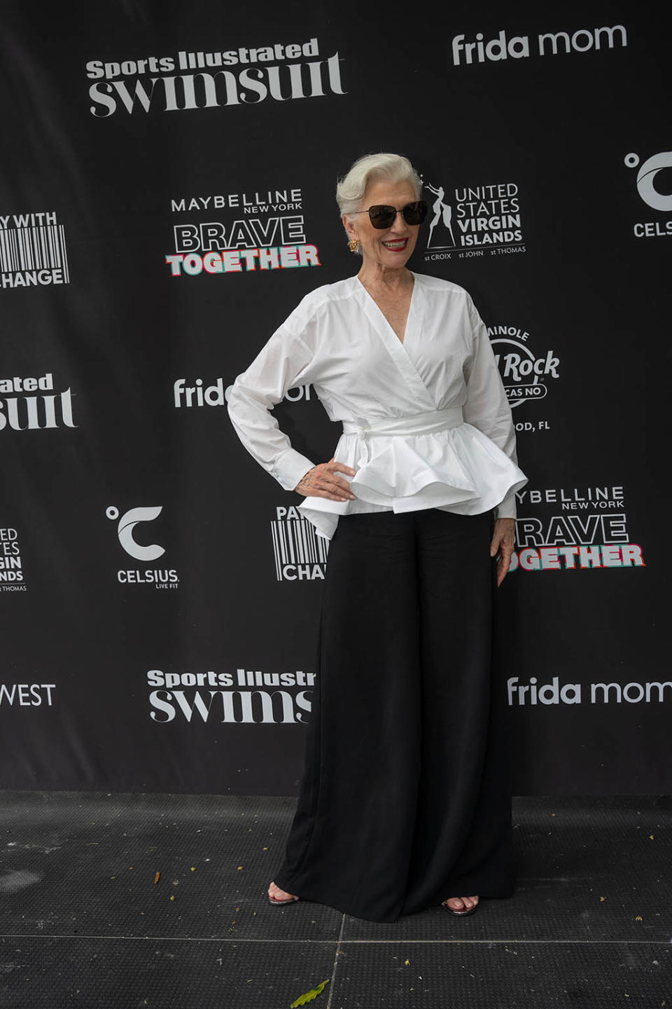 Maye Musk attends the Sports Illustrated 2022 Swimsuit Issue VIP launch event in Hollywood, Florida on May 22, 2022. - Credit: John J. Enot  @enotphotography /