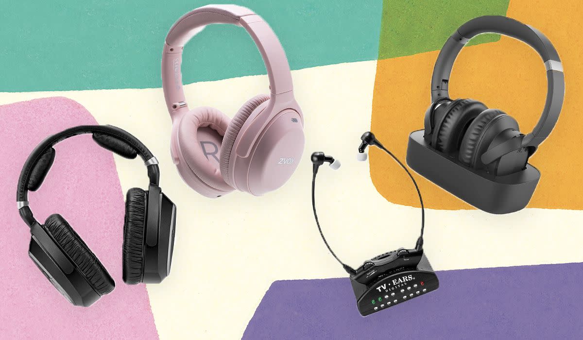 Wireless TV headphones from Sennheiser, Zvox (which are pink), TV Ears and Avantree.