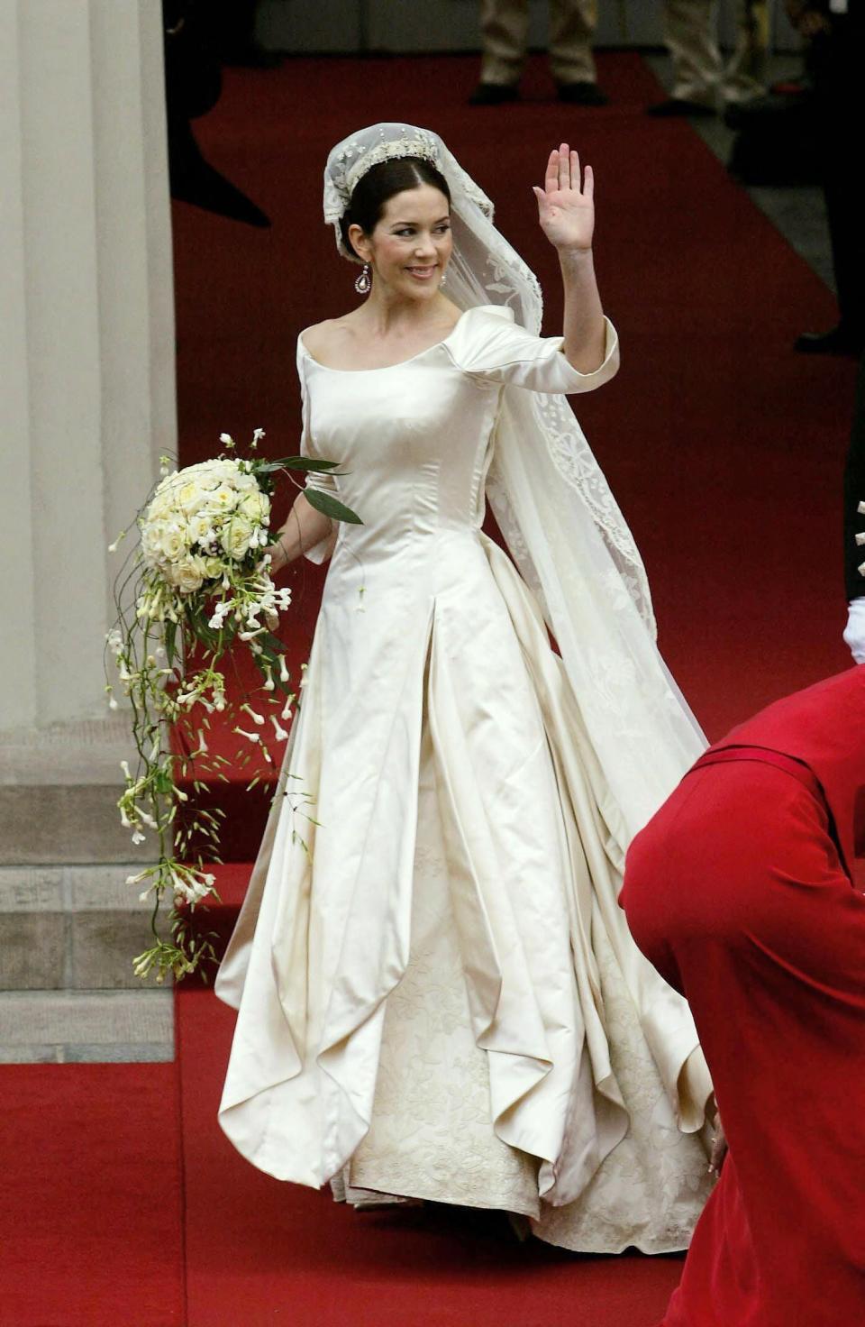 Mary Donaldson in her wedding dress
