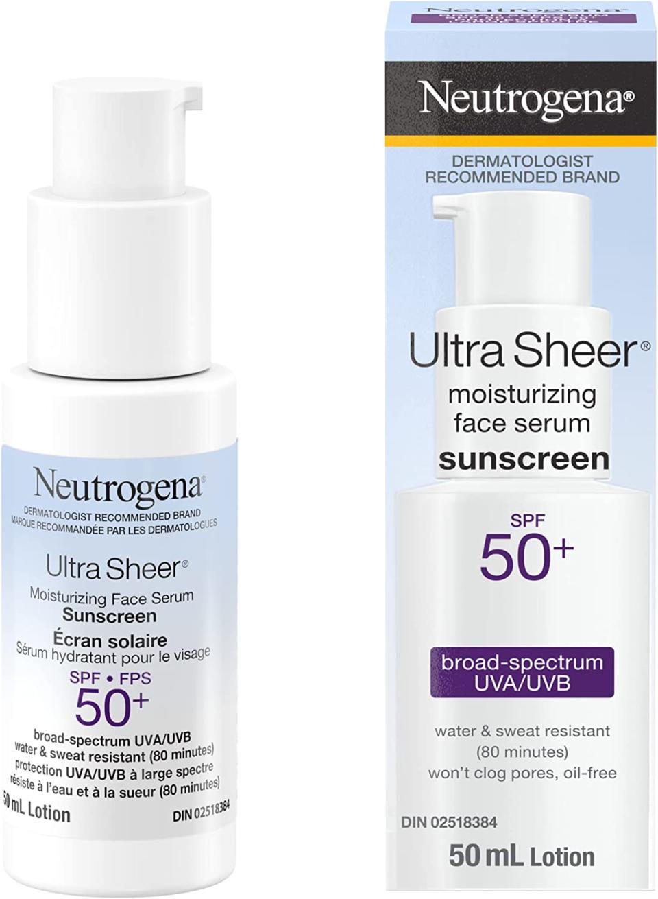 Neutrogena Ultra Sheer Face Sunscreen (Photo via Amazon)