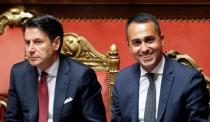 Italian Prime Minister Giuseppe Conte addresses the upper house of parliament over the ongoing government crisis, in Rome