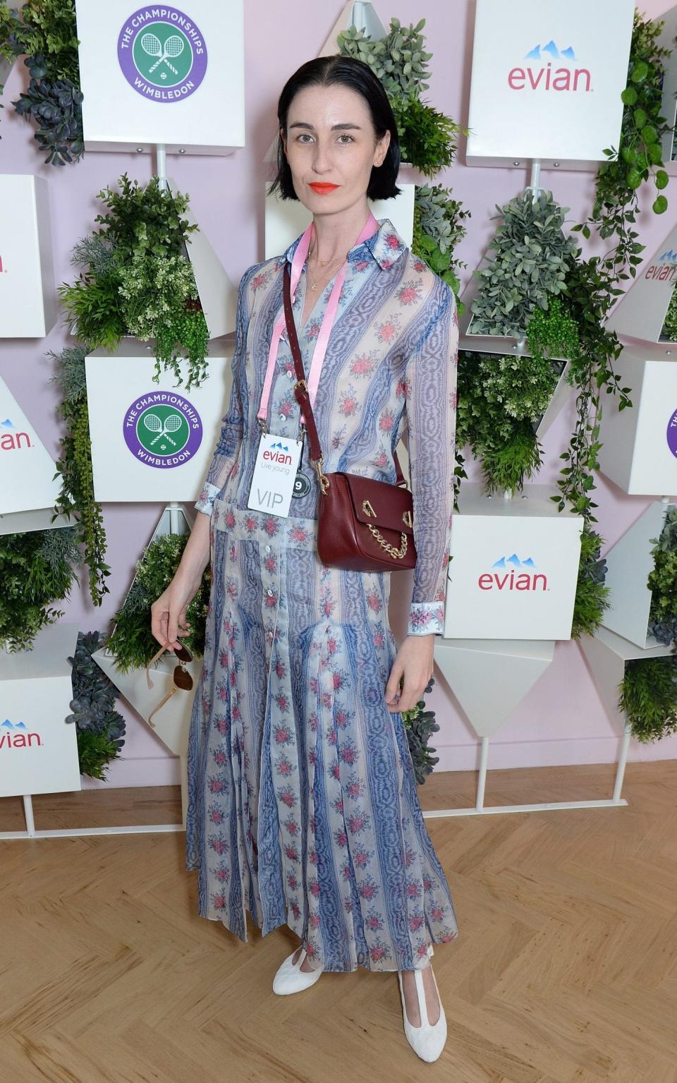 Model Erin O'Connor opted for a shirt dress and white T-bar shoes, both by Emilia Wickstead for Wimbledon last year.  - Getty Images Europe