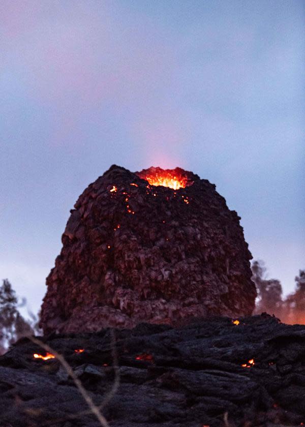 Lava can be seen at the top of the egg (Caters)