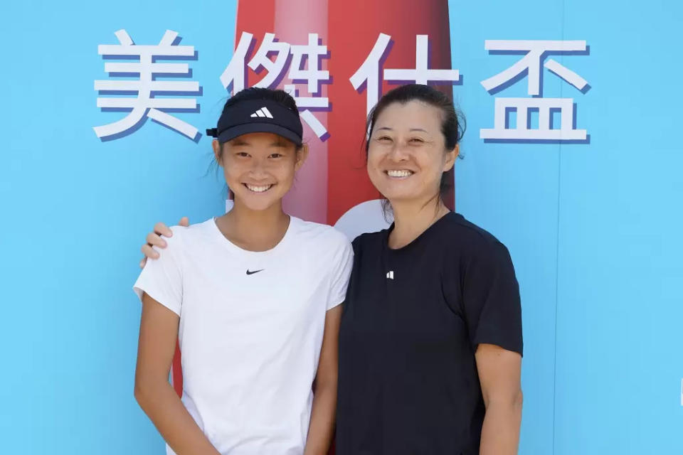 花苡恩與母親前世大運網球國手徐雪麗。海碩整合行銷提供 