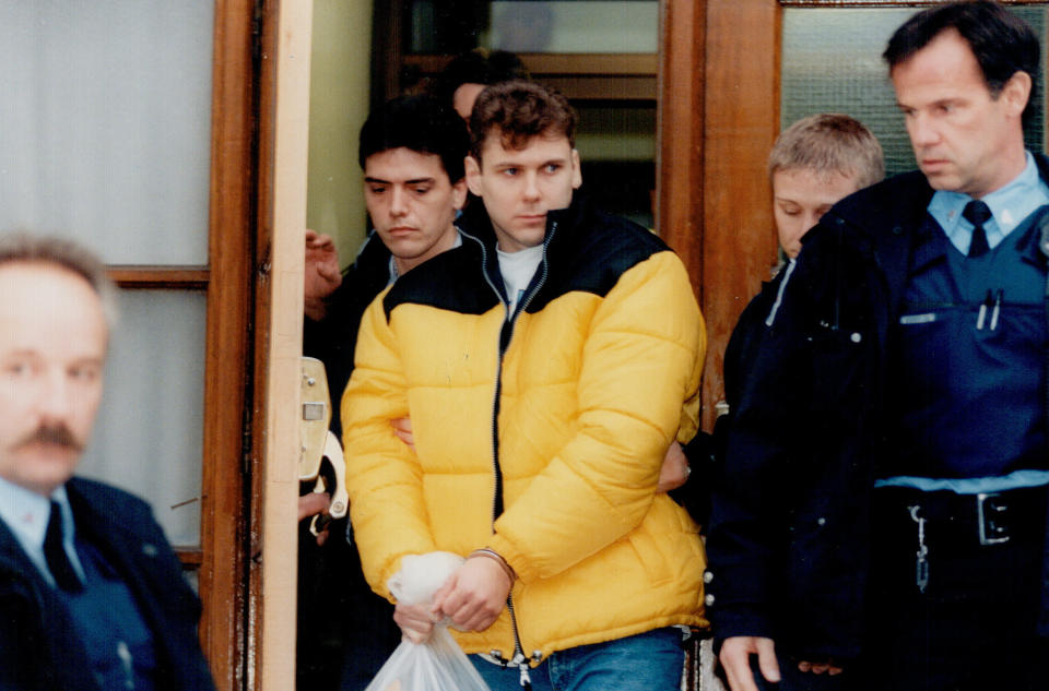 Karla Homolka's ex-husband, Paul Bernardo, after his arrest. (Photo: Jim Rankin via Getty Images)