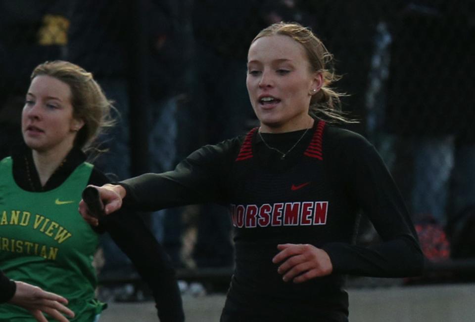 Roland-Story junior Kennedy Petersen has been an outstanding relay runner in girls track and field. Petersen wants to be a part of four state-qualifying relay teams in 2024.