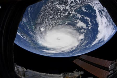 NASA handout photo of Hurricane Dorian shown from the International Space Station