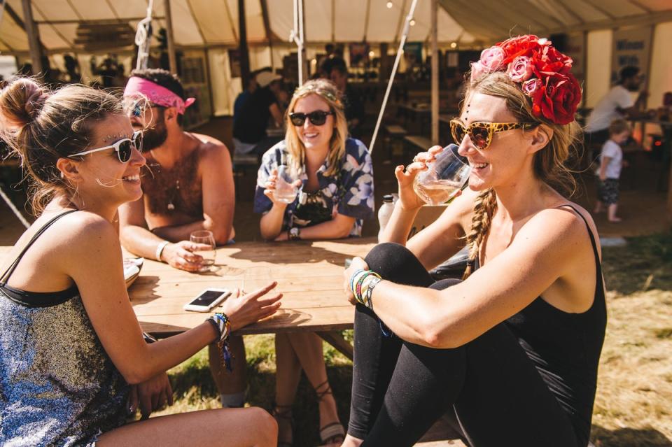 Guests enjoy a tipple in the sun at Wilderness (Press)