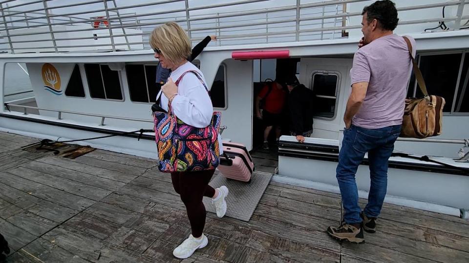 Similar to an airline, visitors to Daufuskie Island are allowed one piece of carry-on luggage and one personal item. Only residents of the island are allowed to use wagons to bring over essentials. For a fee, a cargo ship will bring over larger items once a day.