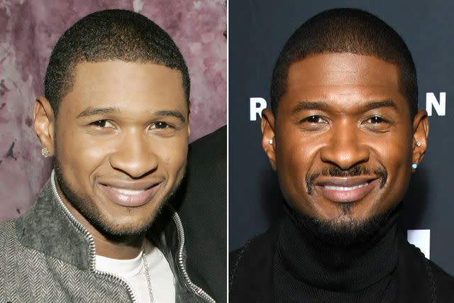 <p>KMazur/WireImage; Kristina Bumphrey/Billboard via Getty</p> Usher in 2004; in 2024