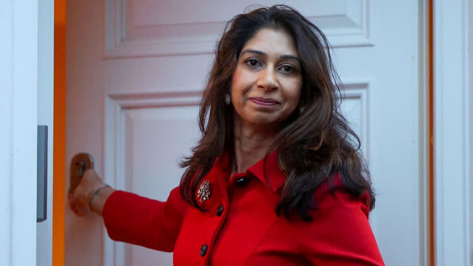 Britian's Home Secretary Suella Braverman leaves her home, in London, Britain, November 13, 2023. REUTERS/Toby Melville - Toby Melville/Reuters