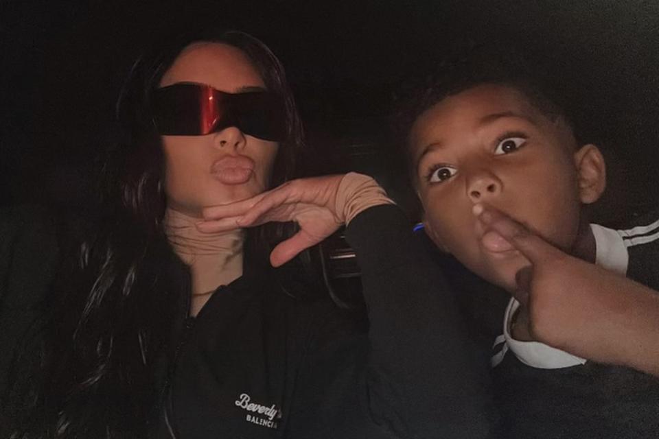 <p>Kim kardashian/Instagram</p> Kim Kardashian and her son Saint