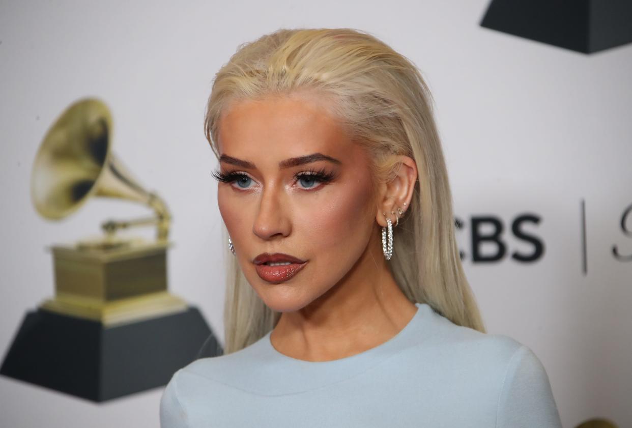 Christina Aguilera at the 66th Annual Grammy Awards at Crypto.com Arena in Los Angeles on Sunday, Feb. 4, 2024.