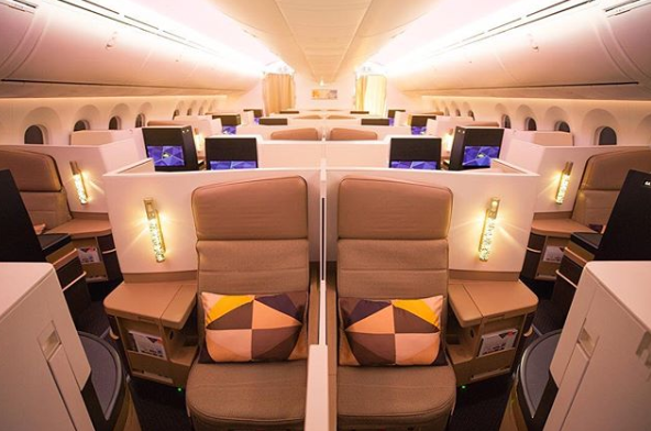 Business on the A380. Photo: Etihad Airways Instagram