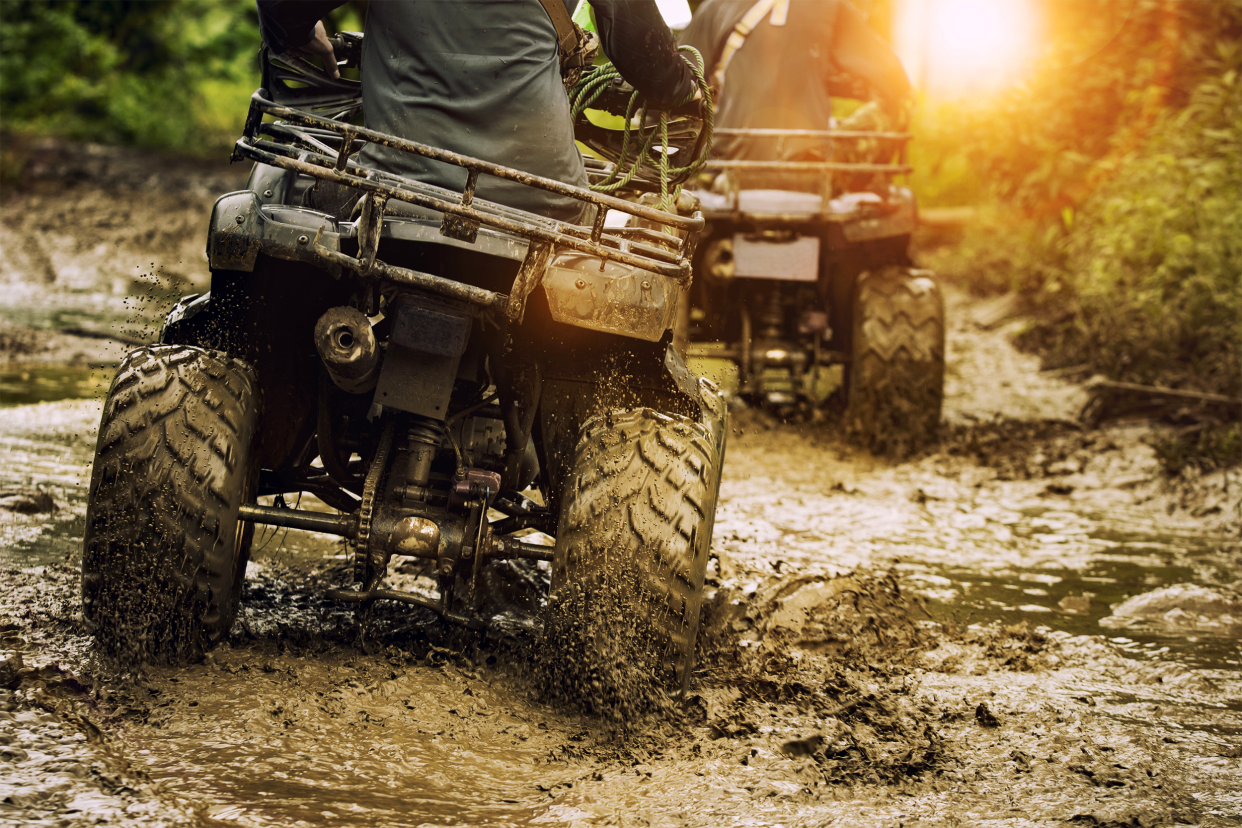 ATVs in the mud