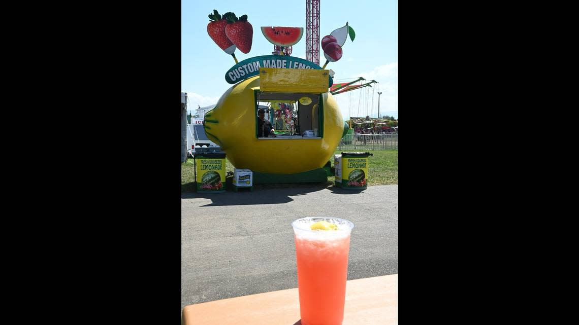 Watermelon lemonade from the Custom Made Lemonade stand Thursday, Aug. 11, at the Northwest Washington Fair in Lynden.