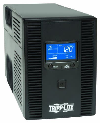 9) Tripp Lite SMART1500LCDT 1500VA 900W UPS Battery Back Up, AVR, LCD Display, Line-Interactive, 10 Outlets, 120V, USB, Tel & Coax Protection, 3 Year Warranty & Dollar 250,000 Insurance Black