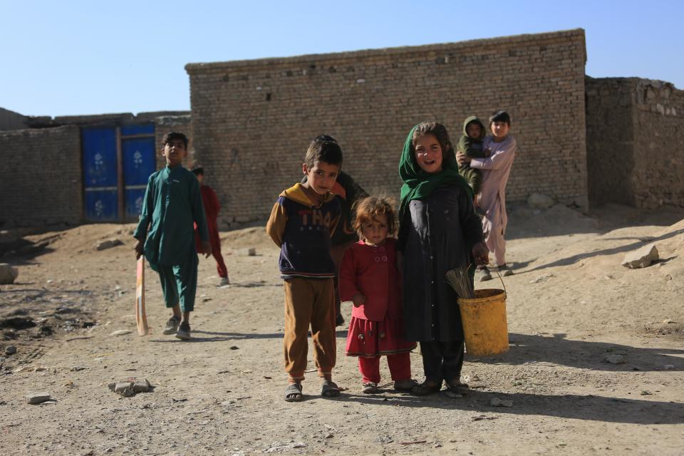 Children are seen at an internally displaced people's camp in Kabul, Afghanistan, November 29, 2022. / Credit: Saifurahman Safi/Xinhua/Getty