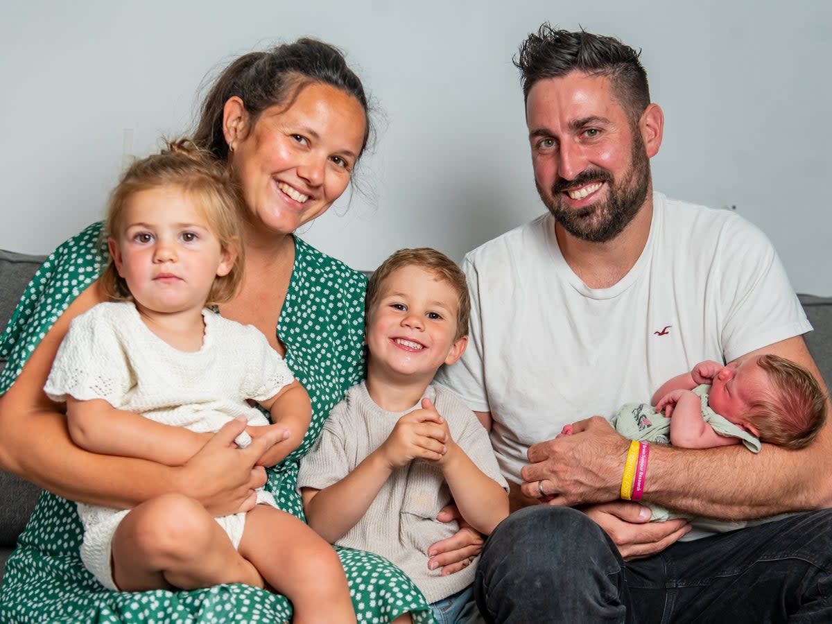 Karen and James Marks with their children, Isabella, Cameron and Gabriella ( SWNS)