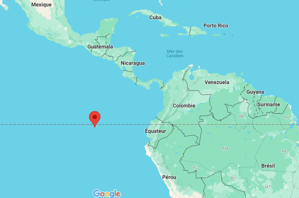 L’île Fernandina où se trouve le volcan La Cumbre