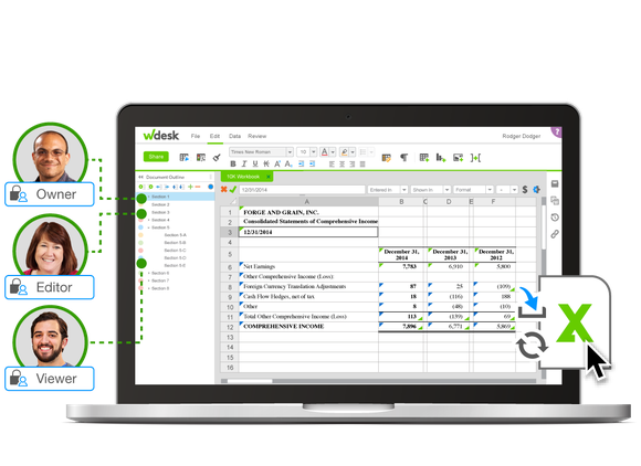 Workiva's Wdesk application.