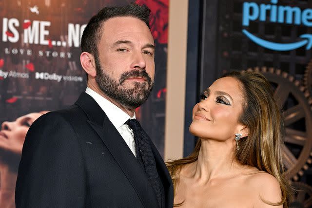 <p>Lionel Hahn/WireImage</p> Ben Affleck and Jennifer Lopez in Hollywood, California, on Feb. 13, 2024