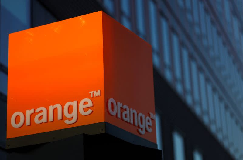 FILE PHOTO: Logo of French telecom operator Orange in Nantes