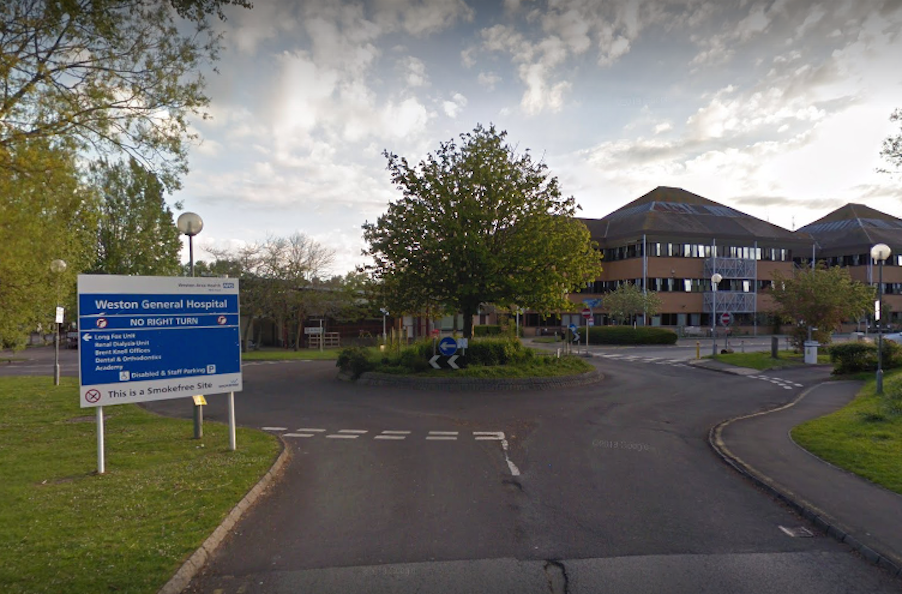 Weston General Hospital in Somerset has stopped taking new patients (Google)