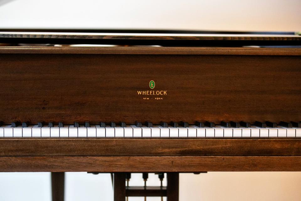 The Wheelock piano that has returned to the Thomas Mann House.