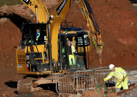 Construction takes place on the Western Peripheral Route in Aberdeen, Scotland, Britain January 17, 2018. REUTERS/Russell Cheyne