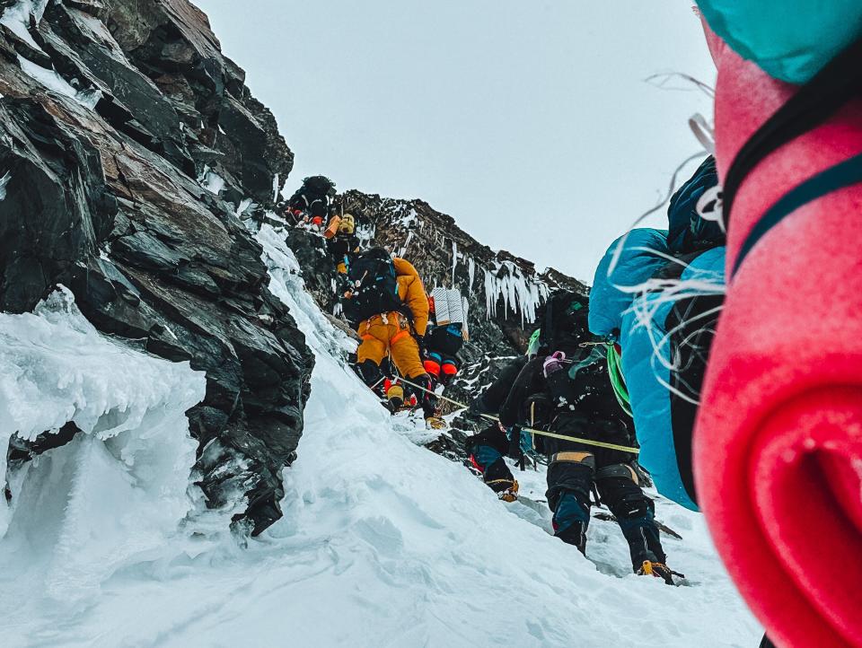 Climbers on their way to Camp 3 this year.