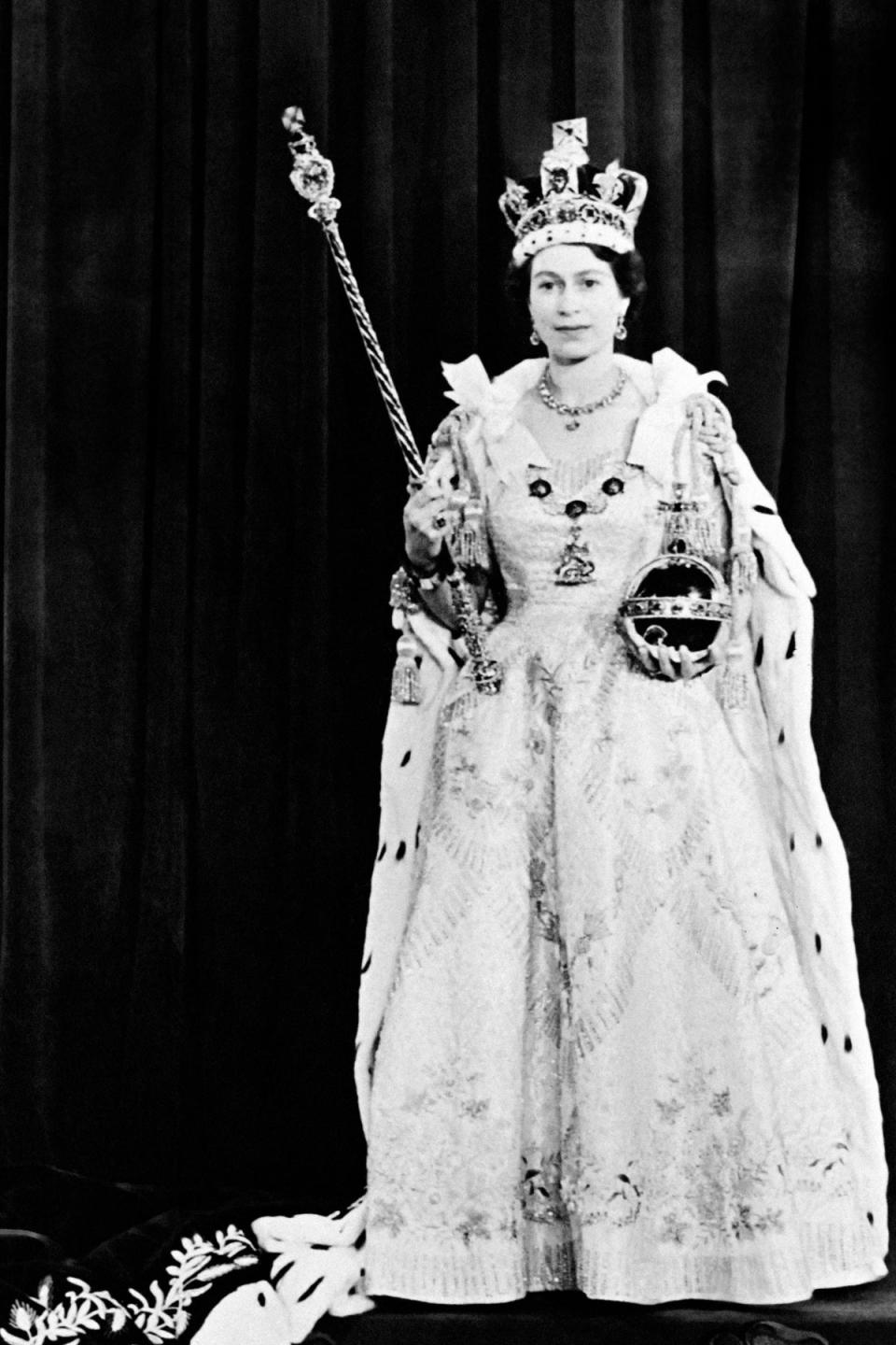 Queen Elizabeth II on her coronation day in June 1953 (AFP via Getty Images)