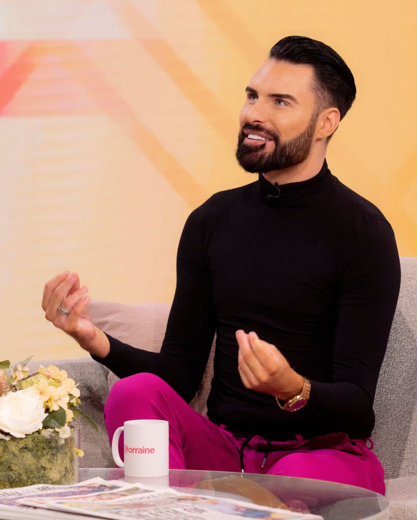 Rylan Clark on Lorraine's sofa