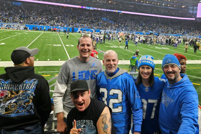 <p>Courtesy of Alex Chepeska</p> Alex Chepeska at a Detroit Lions game