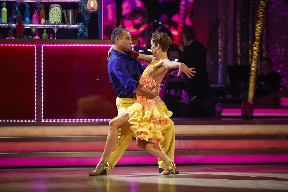 Amanda Abbington spoke to fellow Strictly star Krishnan Guru-Murthy.