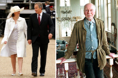 Then: John Gielgud. Now: Tony and Marie Blair