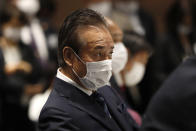 FILE - Haruyuki Takahashi, executive board member of the Tokyo Organizing Committee of the Olympic and Paralympic Games attends the Tokyo 2020 Executive Board Meeting in Tokyo on March 30, 2020. Japanese prosecutors arrested Takahashi and three employees of a clothing company on bribery charges Wednesday, Aug. 17, 2022. (Issei Kato/Pool Photo via AP, File)