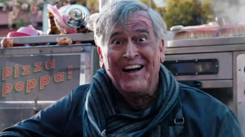 Bruce Campbell as "Pizza Poppa" in Doctor Strange in the Multiverse of Madness.