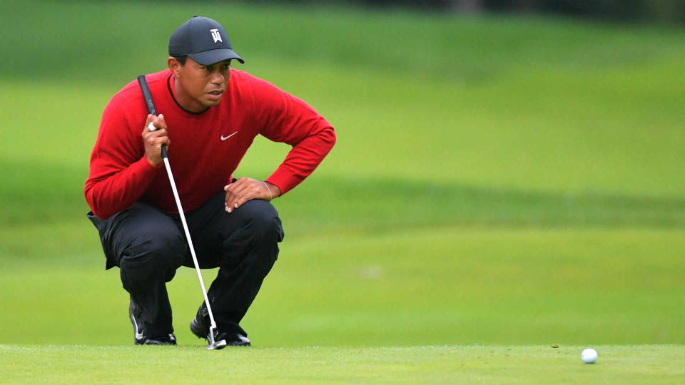 Tiger Woods hung around the top of the leaderboard once again, but couldn’t close. (Getty)