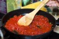 <p>Everyone loves a good pasta dish, but even if you're careful with your preparation, the sauce alone in a Prego Fresh Mushroom Italian Sauce comes in at 11 grams per serving or about two teaspoons. </p>