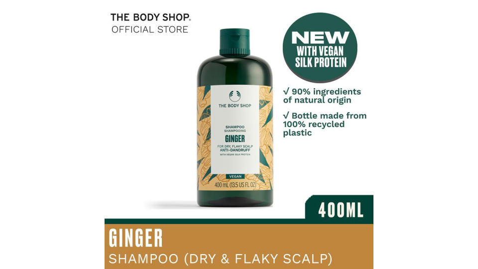 [New] The Body Shop Ginger Anti-Dandruff Shampoo (400ML). (Photo: Shopee SG)