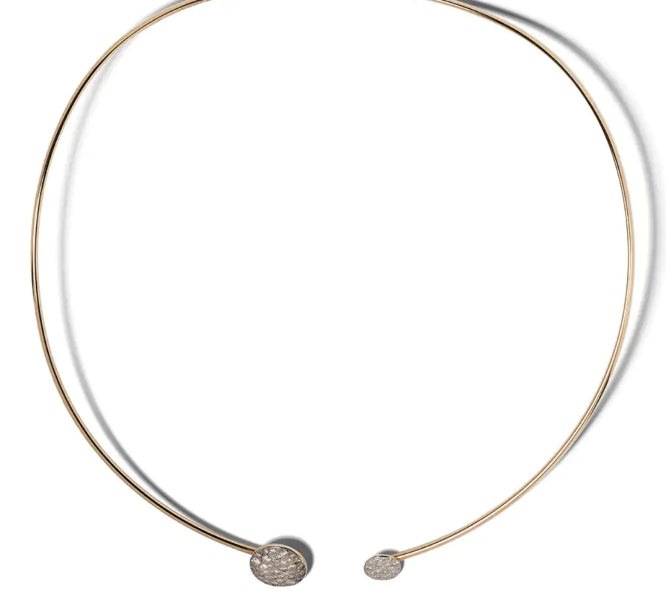 18kt Sabbia Rotgoldchoker mit Diamanten