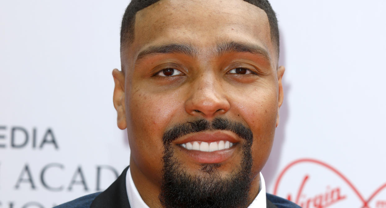 a close up image of Jordan Banjo who's five-week-old son has been rushed to hospital with sepsis. (Getty Images)