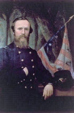 Rutherford B. Hayes is pictured in his Civil War portrait. He rose to the rank of general at the end of the war.